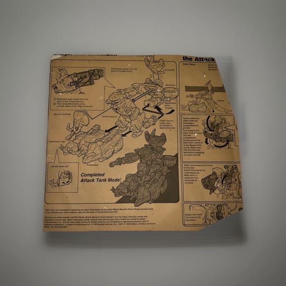 Megazord 2260 Deluxe Set Mighty Morphin Power Rangers Bandai 1993 -Near Complete - Picture 15 of 16